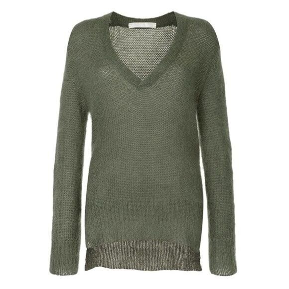 DION LEE Women’s Small S V-neck Sweater Top Mohair Wool Blend Pullover Dion Lee - Picture 1 of 14